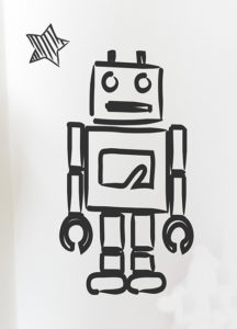 Dibujo de un robot educativo