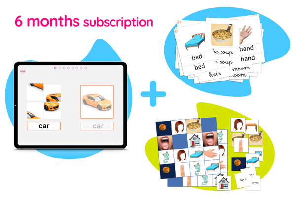 App Yo también leo más fichas para trabajar el método global de lectura más un bingo y un memory